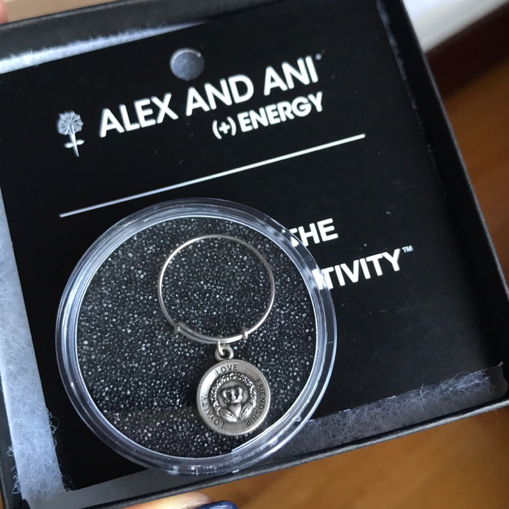 Alex and Ani Adjustable Sterling Silver Wire Ring
